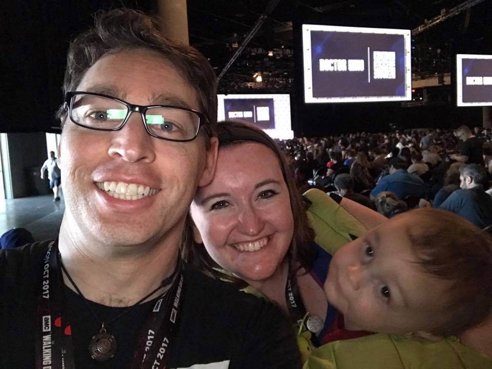 The Morgan family in Hall H at the Doctor Who panel