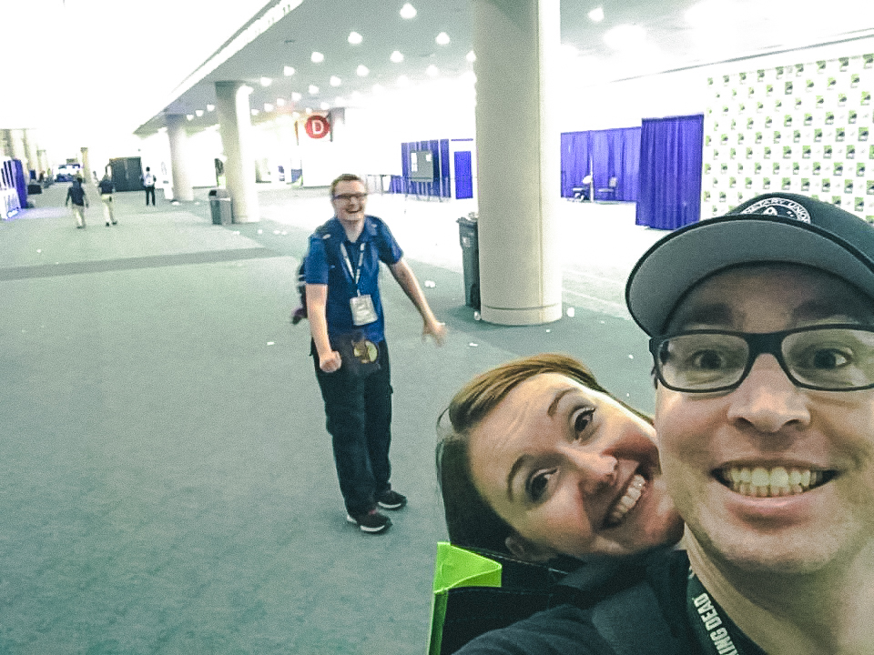 empty halls of the San Diego convention center during Comic Con, late at night with no crowds