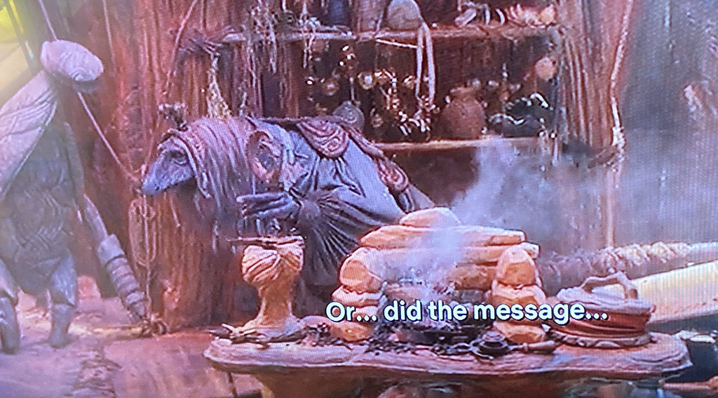 A screenshot from Dark Crystal: Age of Resistance on Netflix