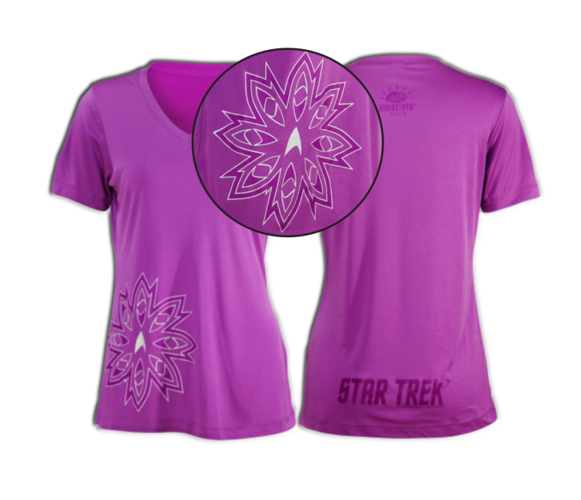 Womens Purple Star Trek Floret running shirt